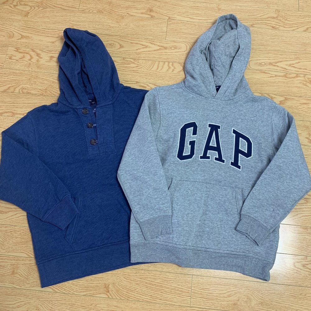 Gap Kids Grey Blue XL Hoodie Hooded Sweater Sweatshirt Long Sleeve